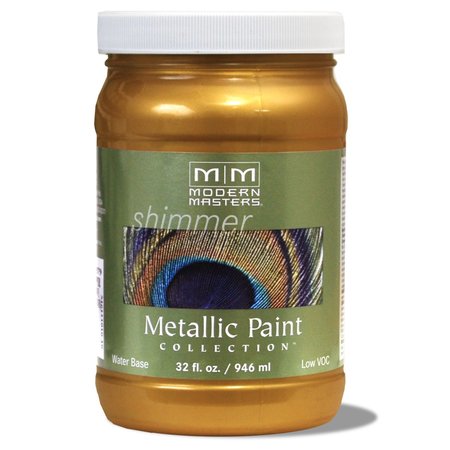 MODERN MASTERS Shimmer Satin Tequila Gold Metallic Paint 1 qt ME66132